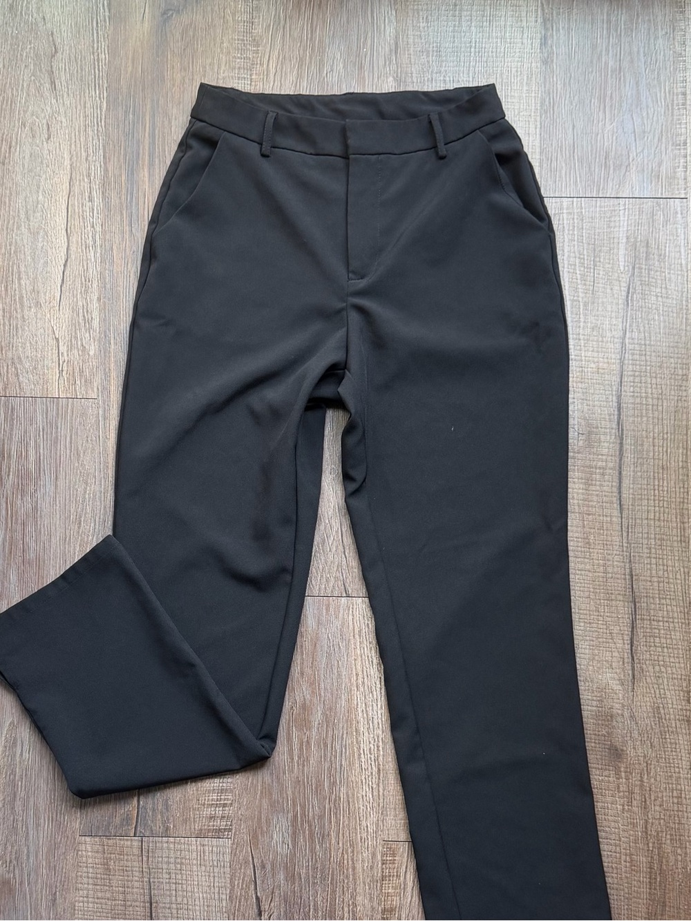 Black Straight-Leg Women's Trousers